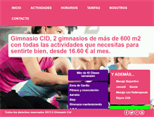 Tablet Screenshot of gimnasiocid.com